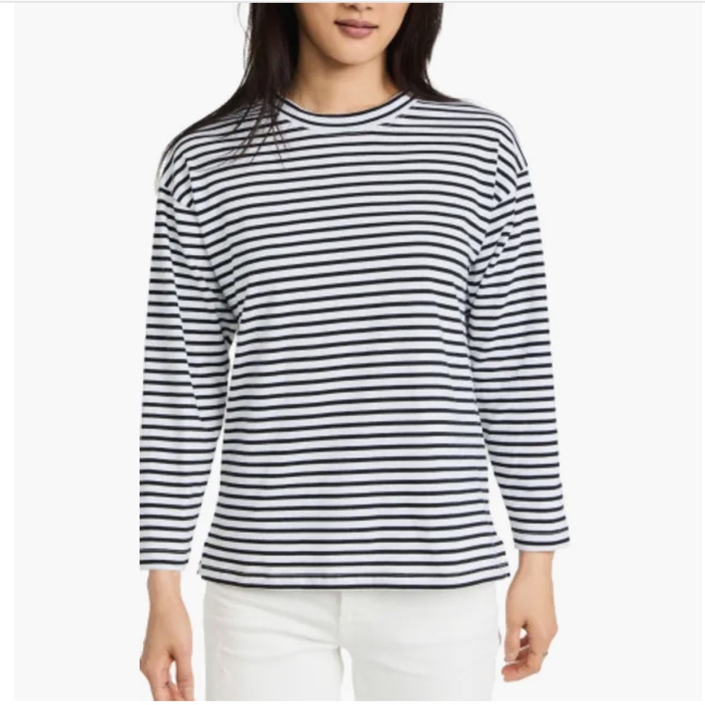 AYR The French Fry Long Sleeve Tee Black & White Piano Stripe Size XL - Picture 2 of 11